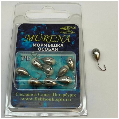 Мормышка капля с отверстием d-5 Никель с фосфорной пяткой