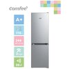 Холодильник Comfee RCB233LS1R, Low Frost, двухкамерный, нержавеющая сталь, GMCC компрессор, LED освещение, перевешиваемые двери - изображение