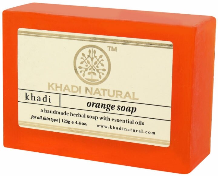 ORANGE Handmade Herbal Soap With Essential Oils, Khadi Natural (апельсин Мыло ручной работы с эфирными маслами, Кхади), 125 г.