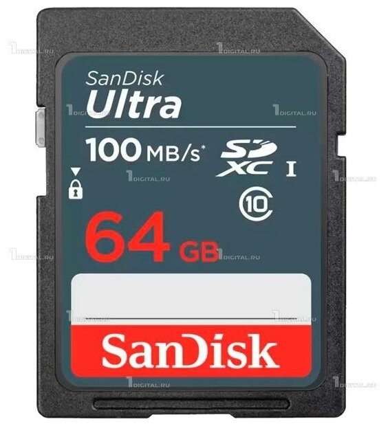 Карта памяти SanDisk SDXC 64GB Ultra Class 10 UHS-I U1 (SDSDUNR-064G-GN3IN)