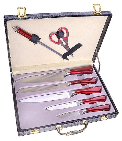 Набор ножей Шеф-нож MAYER & BOCH 29765, лезвие: 20 см, красный