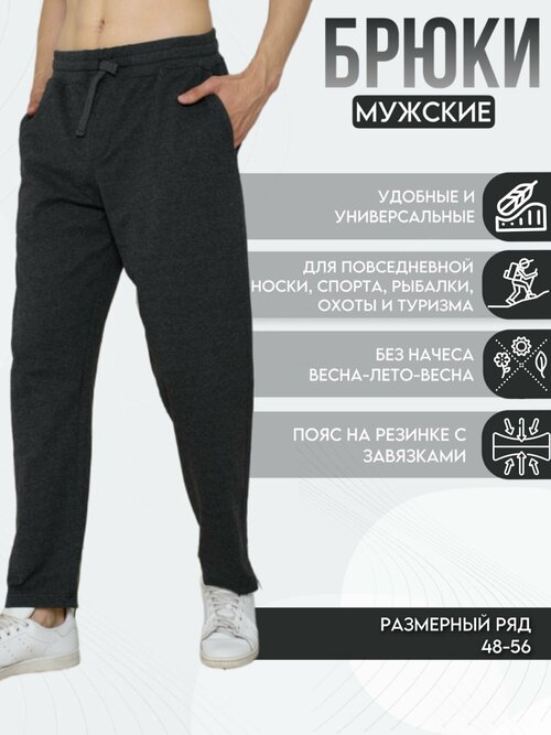 Брюки AL-XAKIM, спортивные, свободный силуэт, карманы, размер (56)3XL, серый