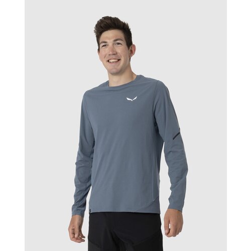 Футболка с длинным рукавом для активного отдыха взрослая Salewa Pedroc Dry M L/S Tee Java Blue (EUR:XXL)