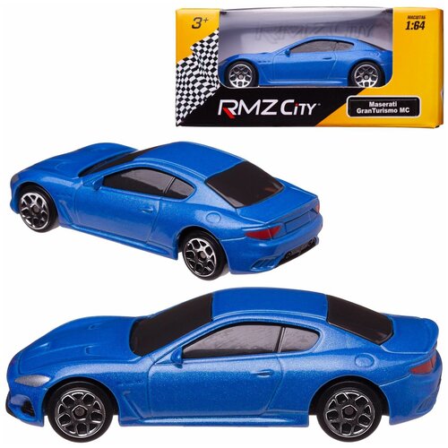 Машинка металлическая Uni-Fortune RMZ City 1:64 Maserati GranTurismo MC 2018, без механизмов, цвет с легковой автомобиль rmz city maserati granturismo mc 2018 344993s 1 64 9 см синий