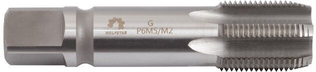 WOLFSTAR Метчик трубный машинно-ручной м/р по металлу G7/8" P6M5/M2 ГОСТ 3266-81 ta00449