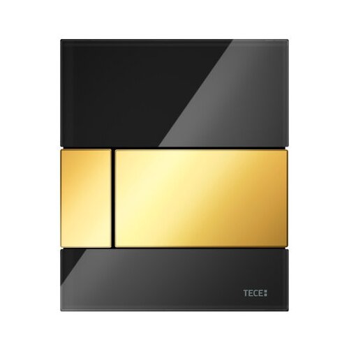 TECE 9242808 TECEsquare Стеклянная панель смыва с картриджем для писсуара, материал стекло, цвет панели черный, цвет клавиш позолоченные tece square 9242808 накладная панель для писсуара