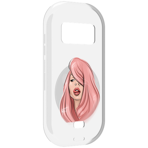 Чехол MyPads лицо-девушки-с-розовыми-волосами женский для UleFone Armor 15 задняя-панель-накладка-бампер