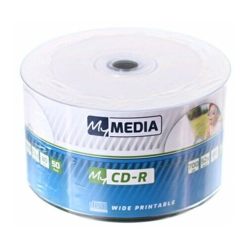 Диск CD-R MyMedia 700Mb 52x Pack wrap (50шт) Printable (69206)