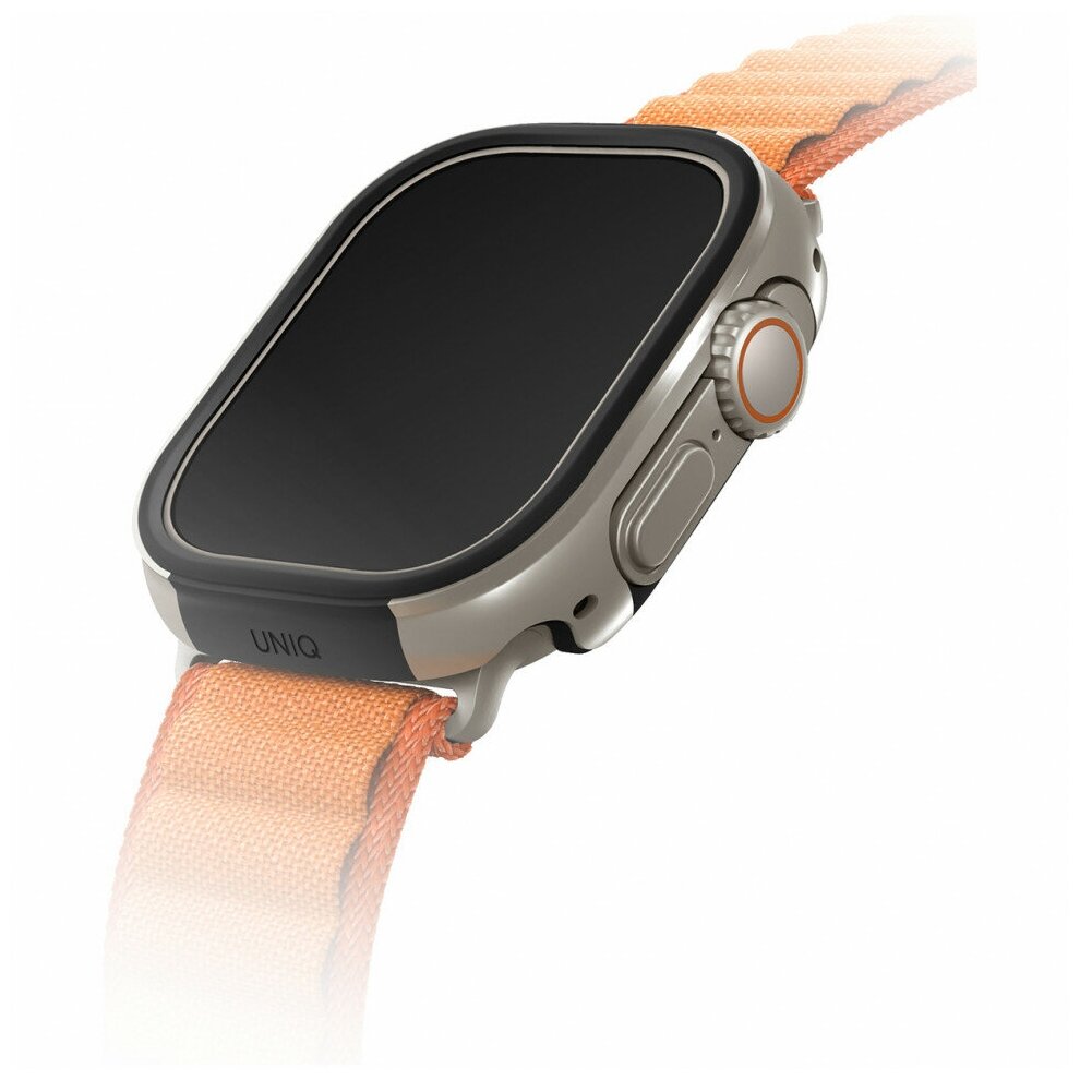 Чехол Uniq Valencia aluminium для Apple Watch 49 мм, цвет Серебристый (49MM-VALSIL)