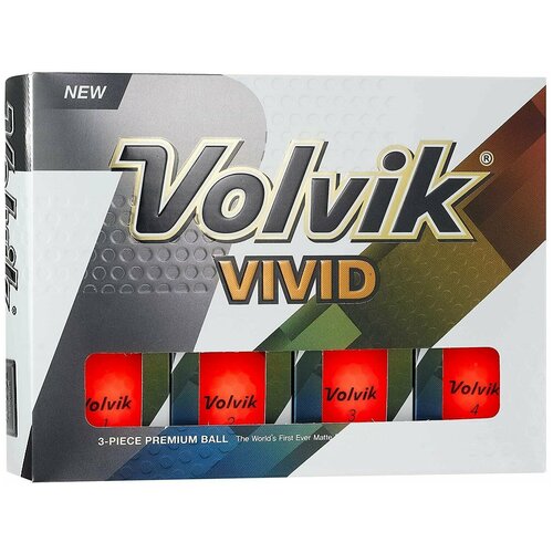 фото Мячи для гольфа volvik vivid, красные (volvik vivid golf balls) нет бренда