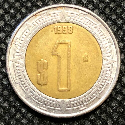 Монета Мексика 1 Песо 1998 год # 2-3 клуб нумизмат монета 5 песо мексики 1998 года серебро культура майя