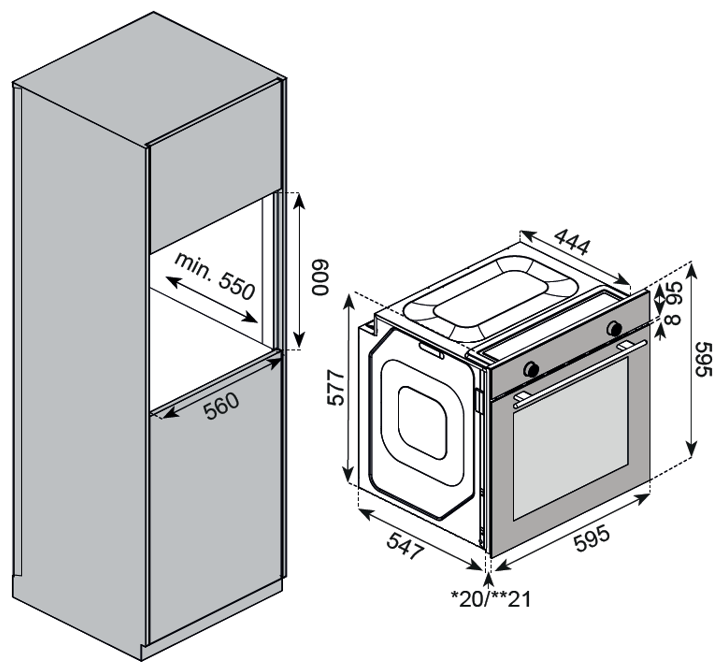 Встраиваемый духовой шкаф Kuppersberg HF 607 B - фотография № 2