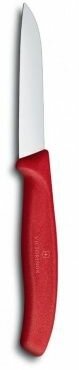 Нож Victorinox кухонный Swiss Classic (6.7401) стальной для овощей лезв.80мм прямая заточка красный