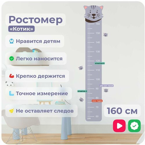 Ростомер детский на стену 