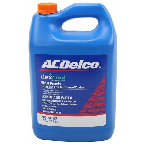 Антифриз AC DELCO COOLANT DEX-COOL 50/50 PREMIX (3,78 l) 10-5027