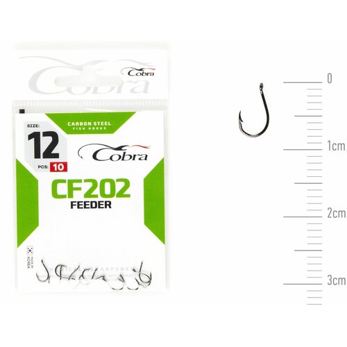 крючки cobra feeder specialist сер cf203 разм 012 10шт Крючки Cobra FEEDER сер. CF202 разм. 012 10шт.