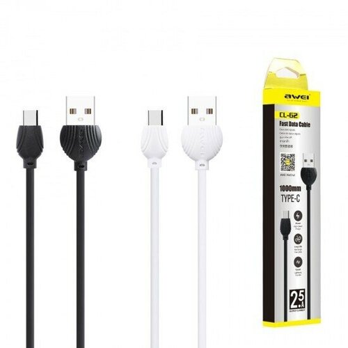 Кабель для зарядки Type-C USB CL-62 2.5A черный awei cl 14 адаптер кабель type c to usb