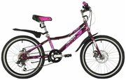 Подростковый велосипед NOVATRACK Alice Disc 20" (2021)(пурпурный) в собранном виде