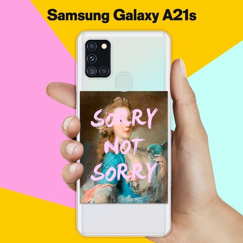 Силиконовый чехол Sorry на Samsung Galaxy A21s силиконовый чехол на samsung galaxy a21s самсунг галакси a21s жемчуг