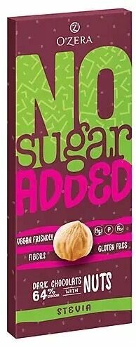 Горький шоколад No sugar added Dark&Nuts, (18шт по 90 г)