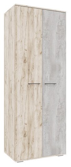 Шкаф двухстворчатый Интерьер-Центр Бостон ШК-800 дуб крафт серый / бетонный камень 80х50х212 см