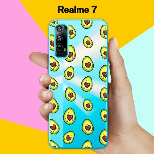 Силиконовый чехол на realme 7 Авокадо / для Реалми 7 силиконовый чехол на realme 7 кассета для реалми 7