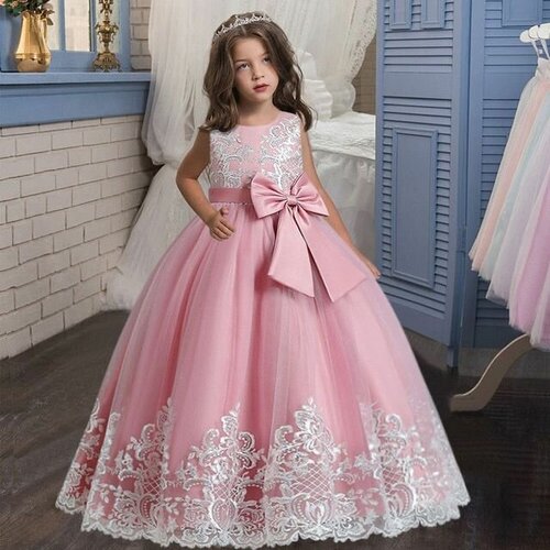 фото Платье нарядное, размер 100/110, розовый нет бренда