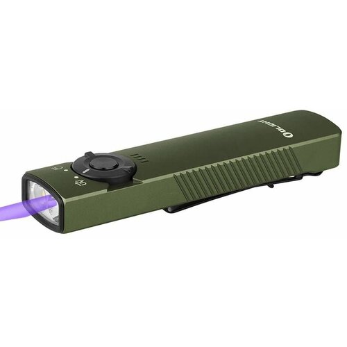 Фонарь ультрафиолетовый Olight Arkfeld UV OD Green (Cool white), 85 метров, 1000 люмен (Комплект) тактический фонарь olight javelot mini od green 1 х 18500 600 метров 1000 люмен комплект