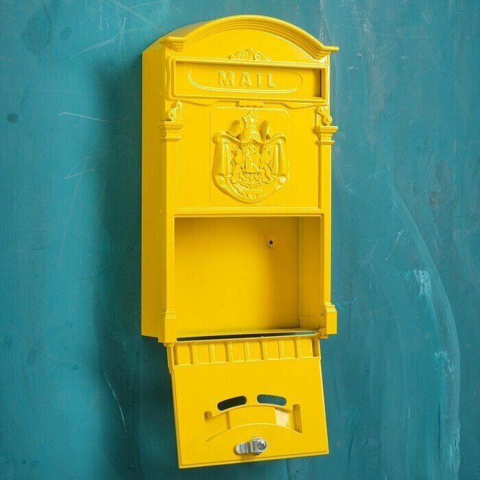 Ящик почтовый №4010, желтый - фотография № 3