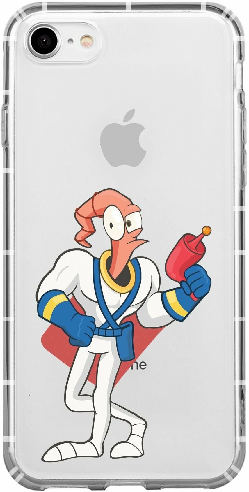 Чехол для iPhone 7 / 8 / SE 2020 / SE 2022 "Червяк Джим / Earthworm Jim" - фотография № 1