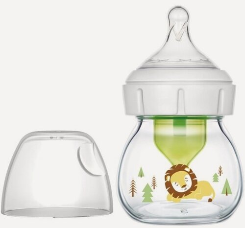 Изображение товара Бутылочка антиколик Dr. Brown's Options+ с широким горлышком, с соской для недоношенных детей, Львенок, Стекло, 60 мл
