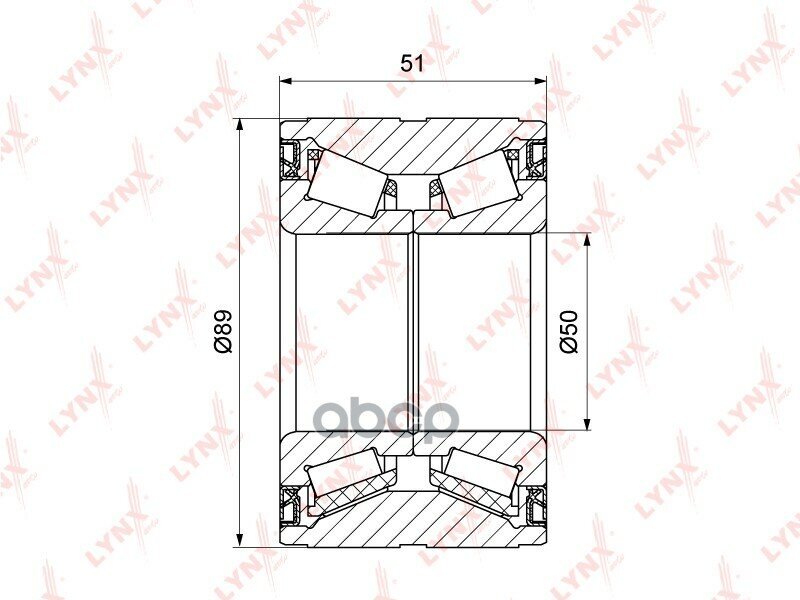 Подшипник Ступицы Задний 51X50x89 LYNXauto арт. WB-1314
