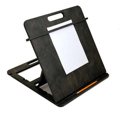 фото Настольный мольберт планшет для рисования а3, цвет чёрный венге живистоя