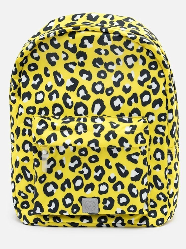 Рюкзак детский размер 25х30 ярко-желтый, леопард