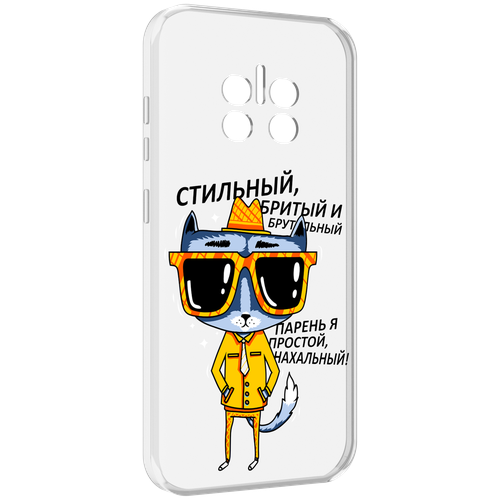 Чехол MyPads стильный кот для Doogee V11 задняя-панель-накладка-бампер