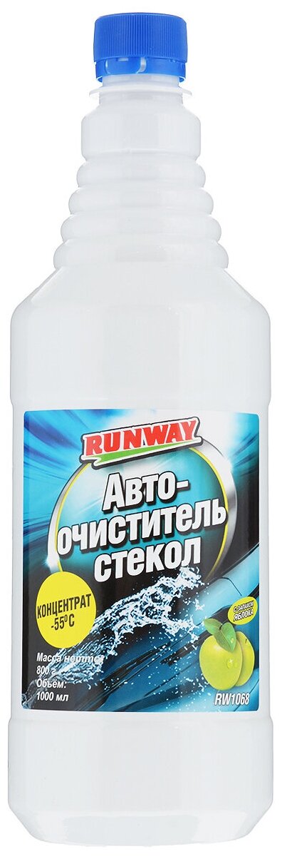 Автоочиститель стекол Runway концентрат с запахом яблока 1 л (Производитель: Runway RW1068)