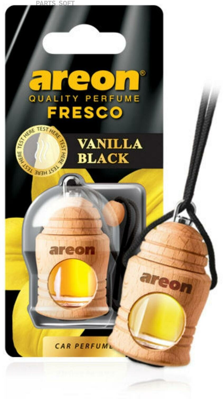 Ароматизатор AREON подвесной боченок деревянный на жидкой основе FRESCO VANILLA BLACK