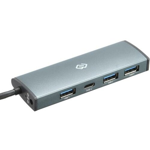 Разветвитель USB Type-C Digma HUB-3U3.0С-UC-G 3 х USB 3.0 USB Type-C серый usb разветвитель hub 3 0 usb type c 4 порта usb для подключения разъем кабеля type c