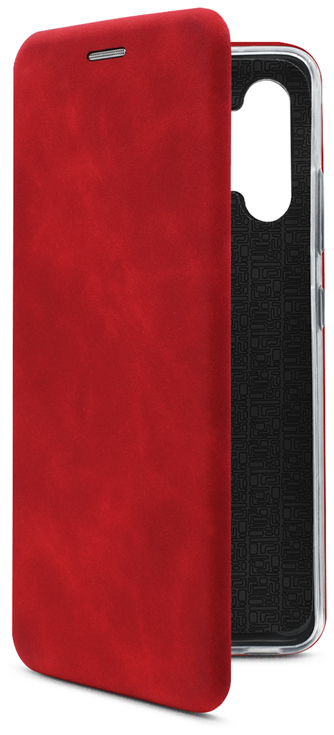 Чехол-книжка Premium на Samsung Galaxy A32 / Самсунг А32 из эко-кожи красная, с магнитом