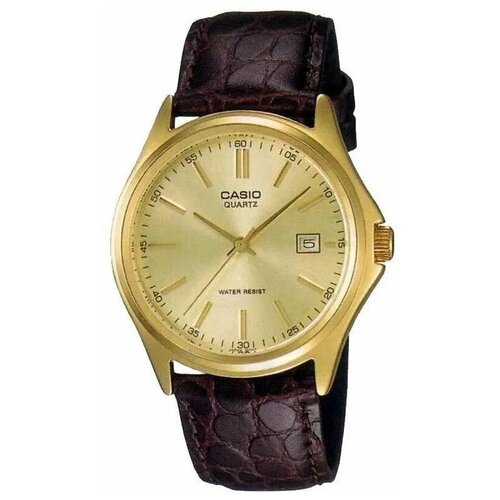 фото Наручные часы casio collection, золотой, коричневый