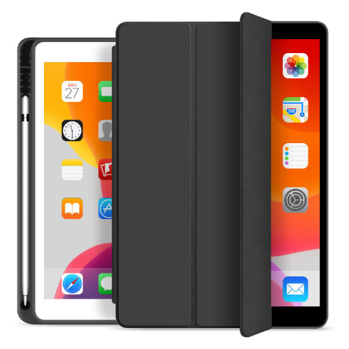 Чехол Protective Case для Apple iPad Air 4-го и 5-го поколения (2020-2022 года) с отделением для стилуса, черный