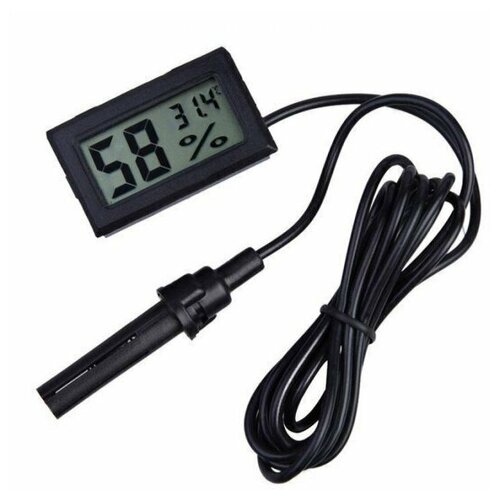Цифровой термометр-гигрометр с выносным датчиком 50ммх30 мм Датчик влажности и температуры Метеостанция 39600₽