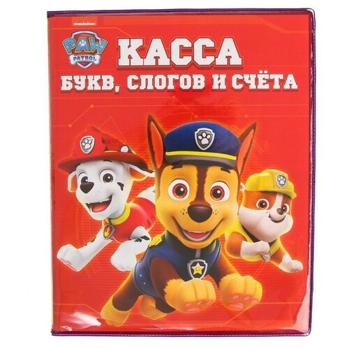 Касса букв, слогов и счета «Учим буквы и цифры», А5, ПВХ, Paw Patrol, 2 штуки disney касса букв слогов и счета учим буквы и цифры а5 пвх микки маус цвет микс