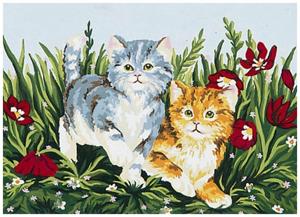 Рисунок на ткани Grafitec "Веселые котята", 30x40 см