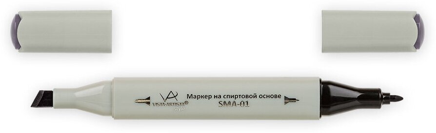 Маркер "VISTA-ARTISTA" Style на спиртовой основе SMA-01 0.7 мм - 7 мм перо круглое/скошенное K301 сиренево-серый/Heron