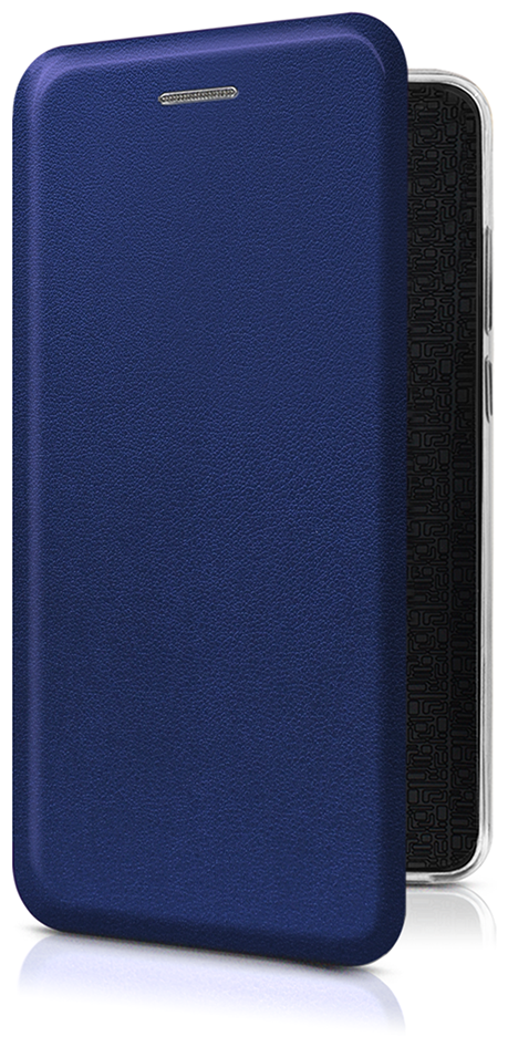 Чехол-книжка на Infinix Smart 6 Plus / Инфиникс Смарт 6 Плюс из эко-кожи черная с магнитом