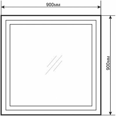 Зеркало Comforty Квадрат-90 LED-подсветка, бесконтактный сенсор 90*90 - фотография № 8