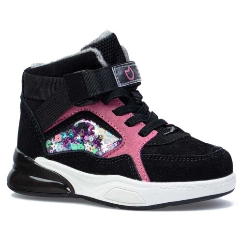 фото Ботинки котофей размер 27, черный/розовый