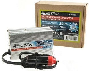 Инвертор 12V-220V ROBITON CN200USB 200W