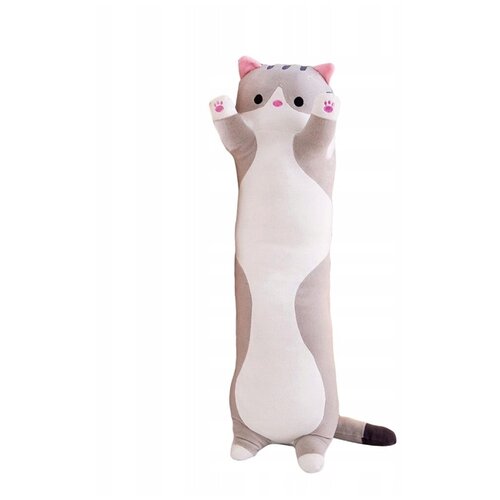 Мягкая игрушка кошка серый Long Cat/кот батон/длинный кот 50 см MUSADIK TOY